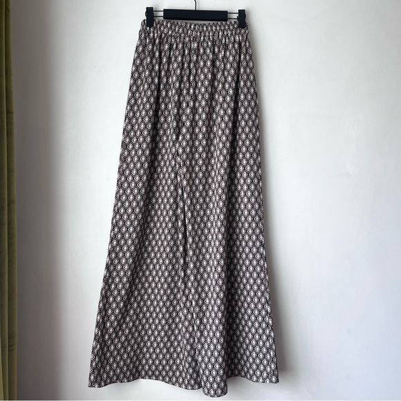 Calista Patterned High Rise Wide Leg Pants M - Picture 2 of 4